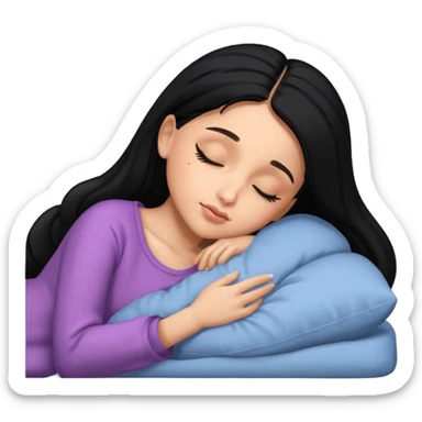 Ariana Grande sleeping with black hair  sticker