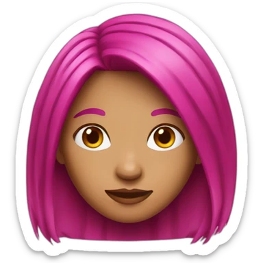 A magenta hair girl  sticker