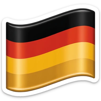 German flag but replace the red for white sticker