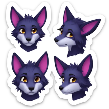 Edgy anthro furry by Falvie, AngieWolf sticker
