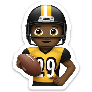 Pittsburgh Steeler with a football sticker