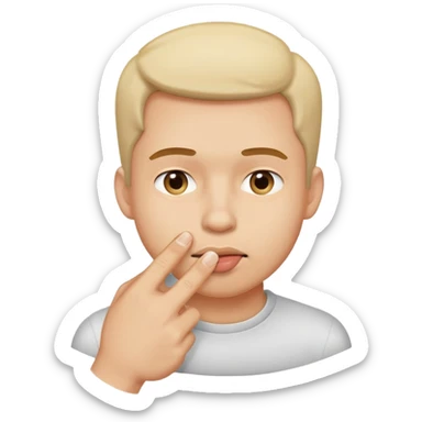 dude sucking his finger sticker