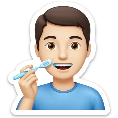 Brushing your teeth sticker
