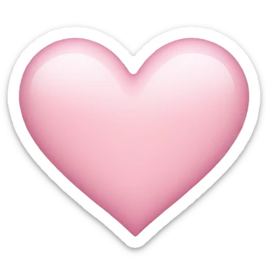 light pink heart  sticker