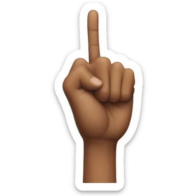 hand two fingers sticker