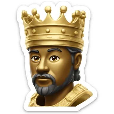 King made of gold statue elegant sticker