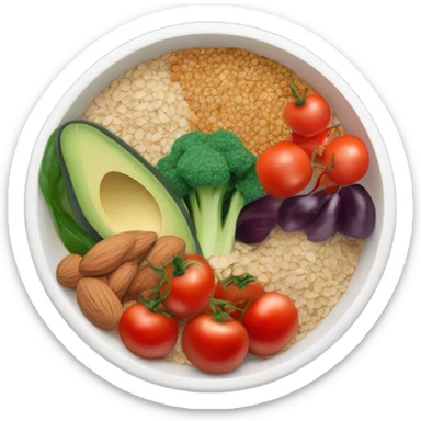 realistic bowl of healthy food sticker