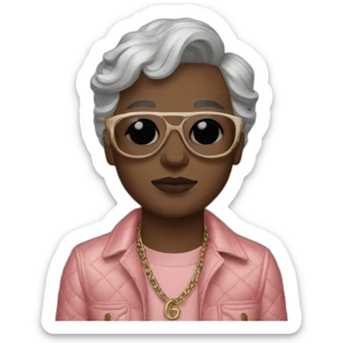 designer with gucci glasses  sticker