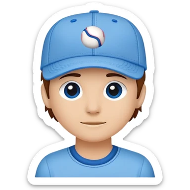 baseball cap with a simple logo on the front panel sticker