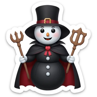cute vampire snowman sticker