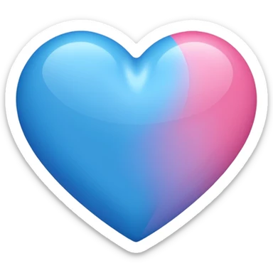 Emoji de coração azul e rosa sticker
