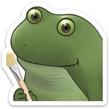 Silicon beige pastry brush  sticker