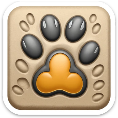 Paw print sticker