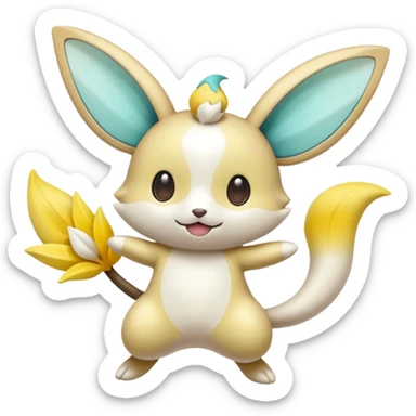 Tropical Exotic Minccino-Jirachi-Emolga-fusion  sticker