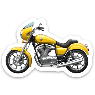 standard yellow motorcycle side view sticker