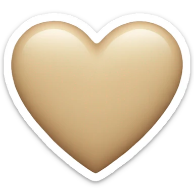 Beige heart sticker