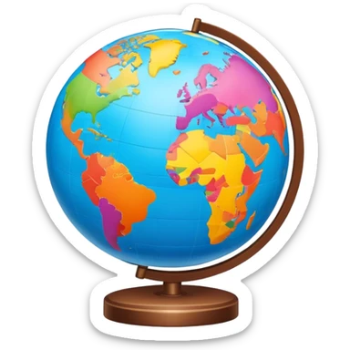 globe with translation speech bubbles sticker