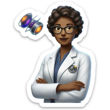 Dark matter physicist female sticker