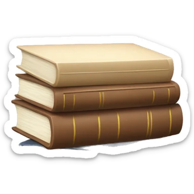 neutral stack of books sticker