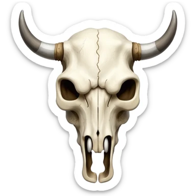 bull skull perfil sticker