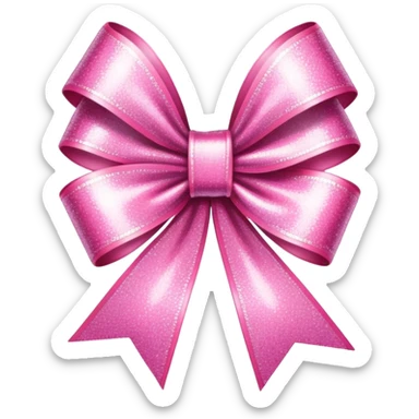 Lazo rosa con purpurina  sticker