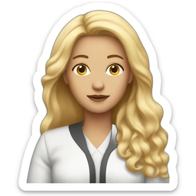 woman psychotherapist light hair sticker