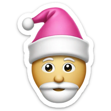 pink santa hat, with no face sticker