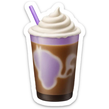 Iced coffee with lavender cold foam  sticker