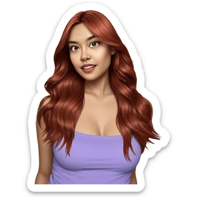 realistic portrait of girl sticker