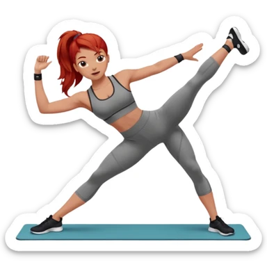 Red pilates princess sticker