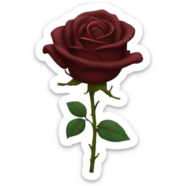 dark red rose sticker