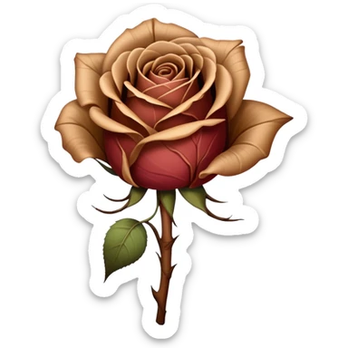 A wilted rose, symbolizing death sticker
