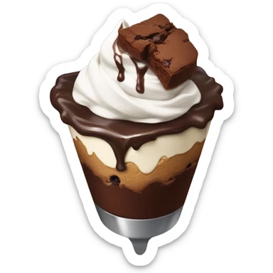 Brownie sundae  sticker