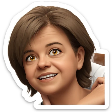 realistic portrait of girl sticker