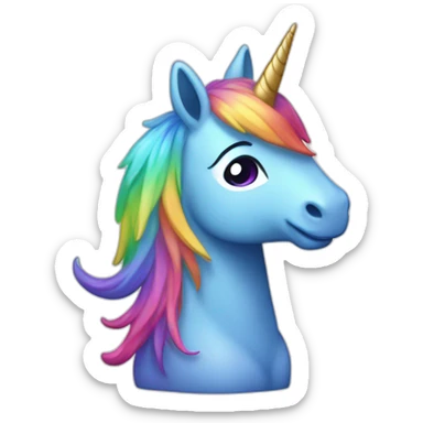 une licorne qui fait caca des arc en ciel sticker