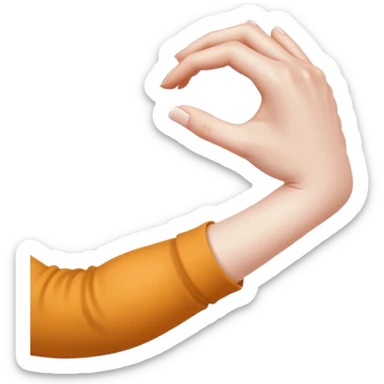 bent white girl arm sticker