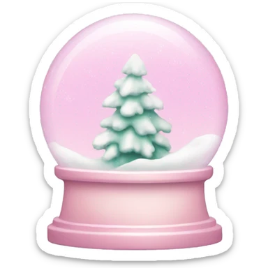 Pastel pink snow globe sticker
