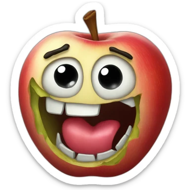 Rotten apple sticker