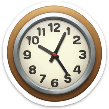 Analog Clock showing 3:30  sticker