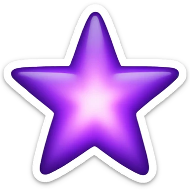 Purple star glowing sticker