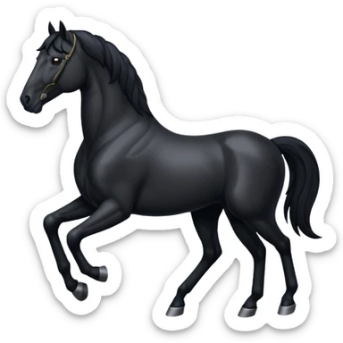 Black horse  emoji 🐎 sticker