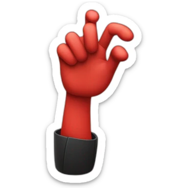 co gordito con colores rojo y negro saludando con la mano e indicando un ok sticker