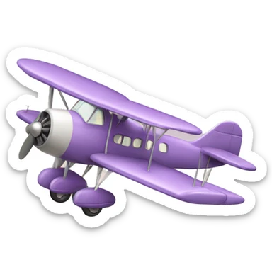Vintage Old Pastel Purple Airplane sticker