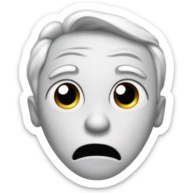 Rolling eyes face I too  sticker