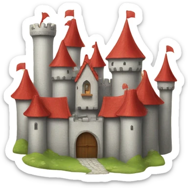 Fairytale Castle, red roof sticker