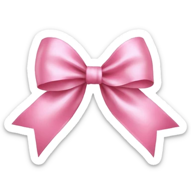 Bow Pink Christmas sticker