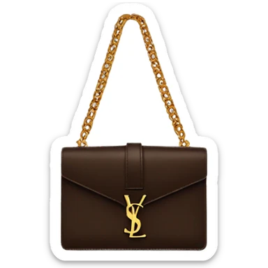 Dark brown YSL bag sticker