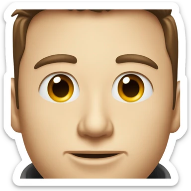 Elon Musk with GoGo face sticker