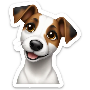 Jack Russel Terrier with Cloverleaf  sticker