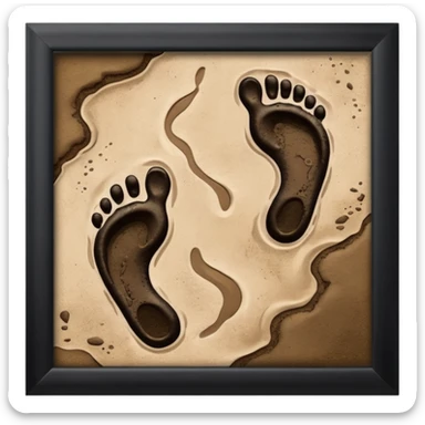 a detective film - footprints sticker